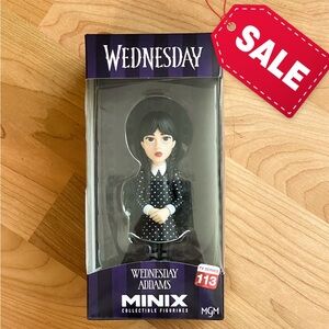 Minix Wednesday Addams Polka Dot Dress Figurine TV Series 113 NEW Adamms Family